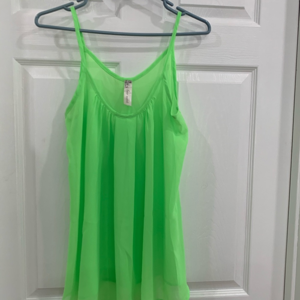 Love note green tank size S